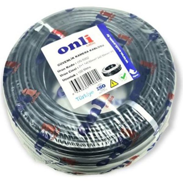 ONLİ DIŞ ORTAM KABLO 2+1 0,50 CCTV KABLO 250 MT