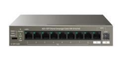 IP-COM G1110PF-8-120W 8 port 10/100/1000 Mbps POE Port + 1 Port Gbit SFP port + 1 Port Gbit RJ45 port Unmanaged POE Switch
